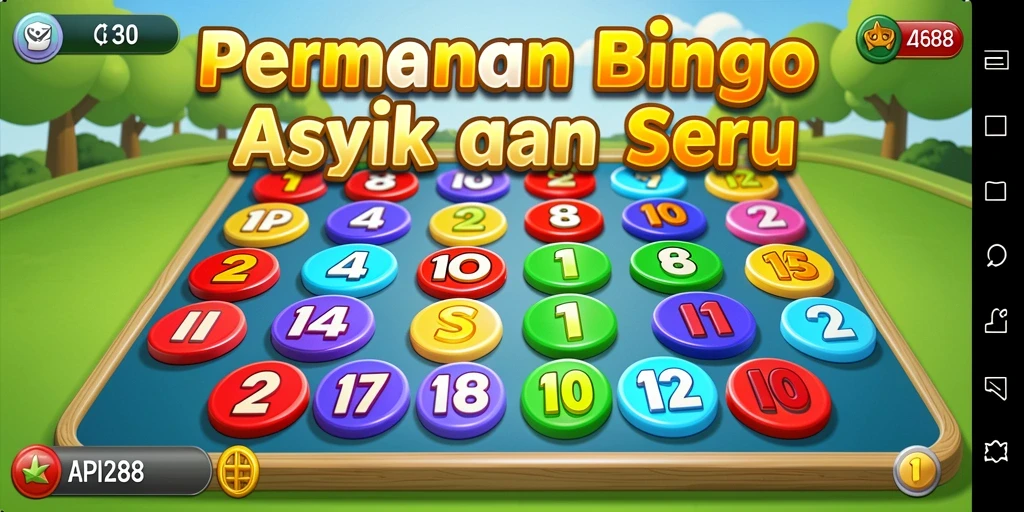 Tampilan menarik dari gameplay Bingo API288.