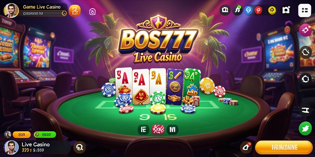 Tampilan gameplay menarik dan interaktif dari BOS777 Live Casino.