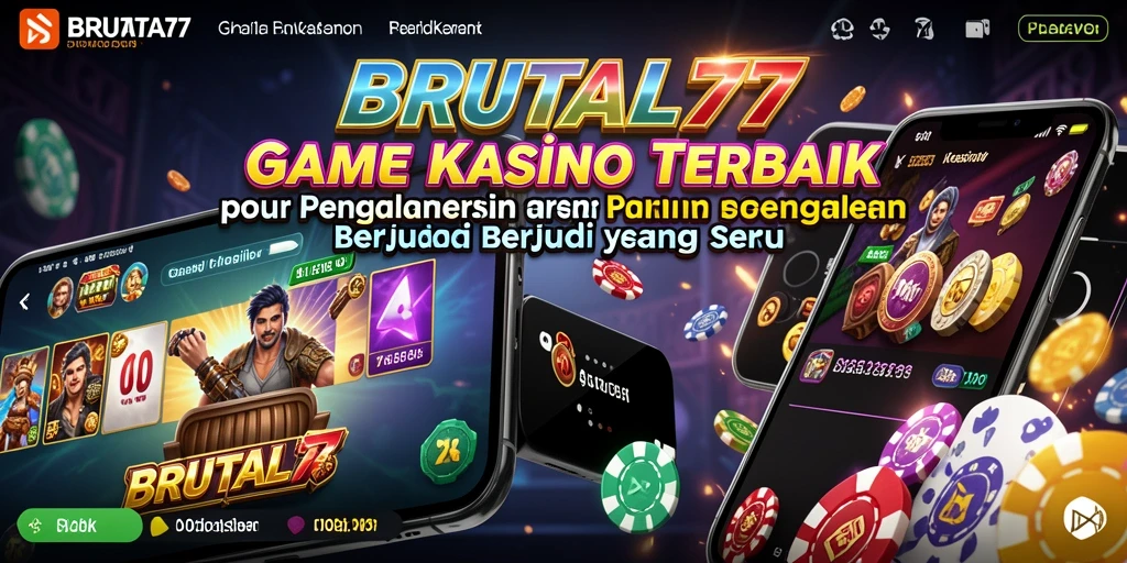 Screenshot utama BRUTAL77 menampilkan gameplay Kasino yang seru.