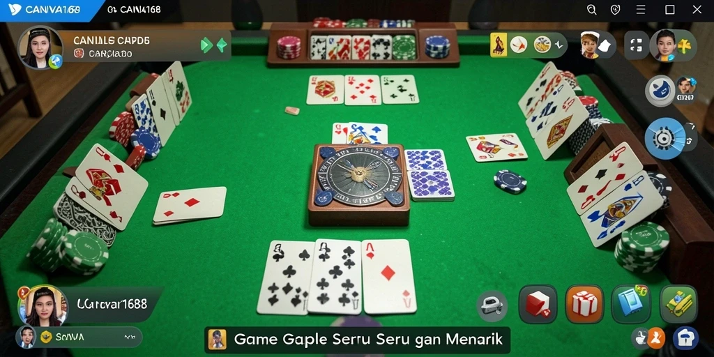 Screenshot gameplay Gaple yang seru dan interaktif.
