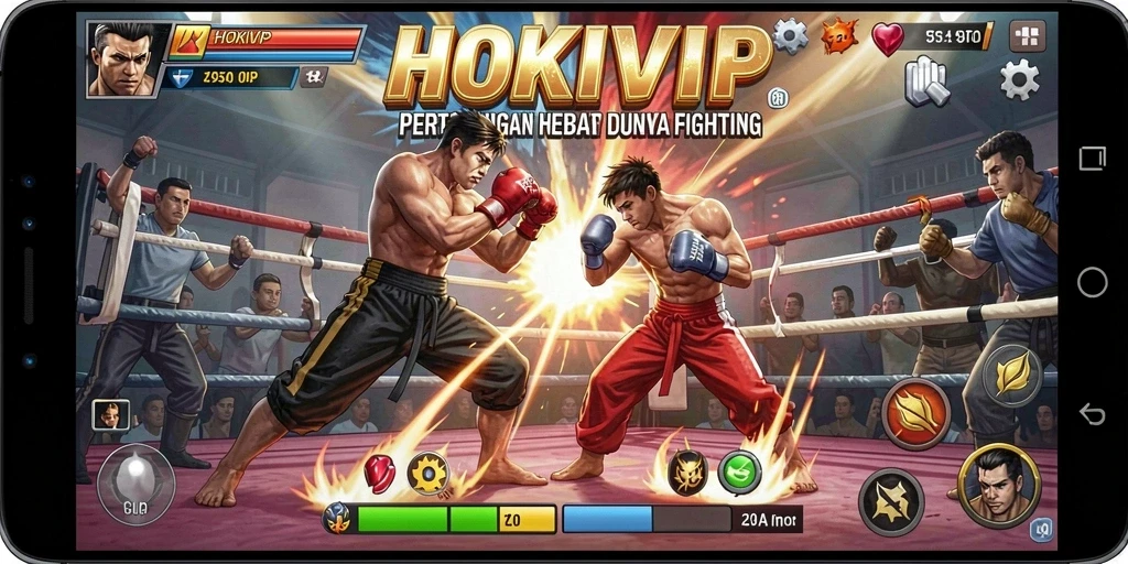 Tampilan menakjubkan dari gameplay HOKIVIP dengan aksi pertarungan yang mendebarkan.