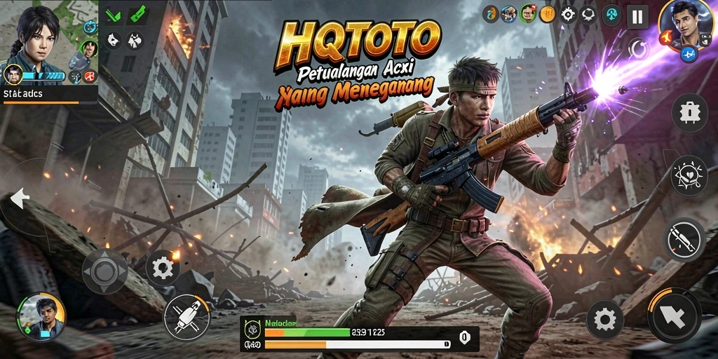 Screenshot gameplay HQTOTO menunjukkan aksi mendebarkan dan grafis yang menawan.