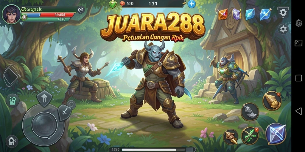 Tampilan menarik dari gameplay JUARA288 yang penuh warna dan aksi RPG.