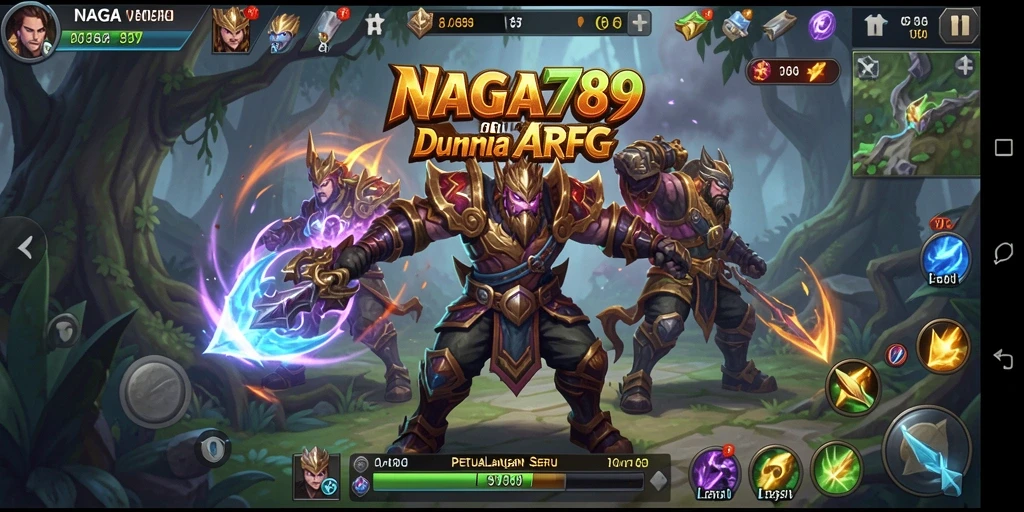 Tangkapan layar utama NAGA789 menampilkan aksi gameplay ARPG yang dinamis.