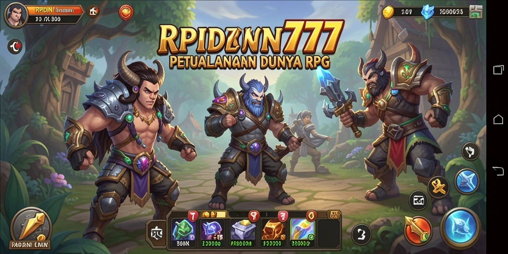 Screenshot menunjukkan aksi seru dalam permainan RPG RPIDN777.