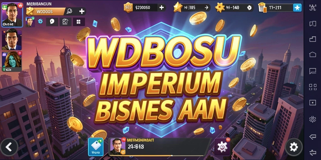 Tampilan gameplay WDBOS saat pemain mengelola perusahaan mereka.